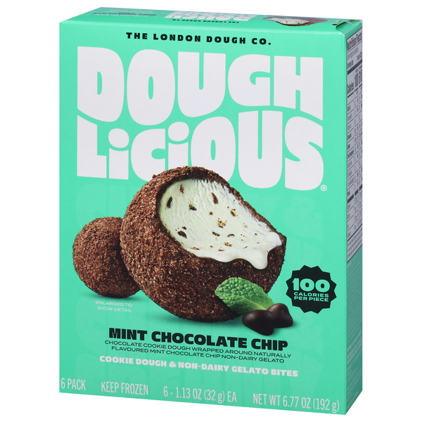 Doughlicious Gelato Bites, Mint Chocolate Chip, 6-1.13 oz ea. | Hy