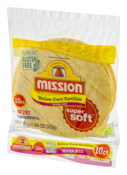 Mission Super Soft Super Size Yellow Corn Tortillas 10Ct | Hy-Vee