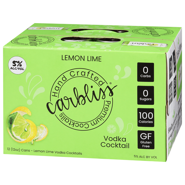 Carbliss Lemon Lime 12 Pack | Hy-Vee Aisles Online Grocery Shopping
