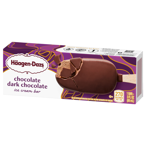 Haagen-Dazs Chocolate Dark Chocolate Ice Cream Bar | Hy-Vee Aisles