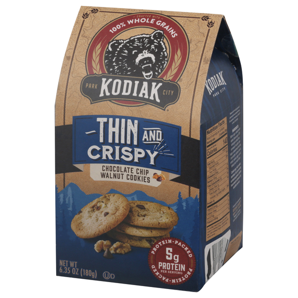 Kodiak Thin and Crispy Chocolate Chip Cookies - 6.35 oz bag