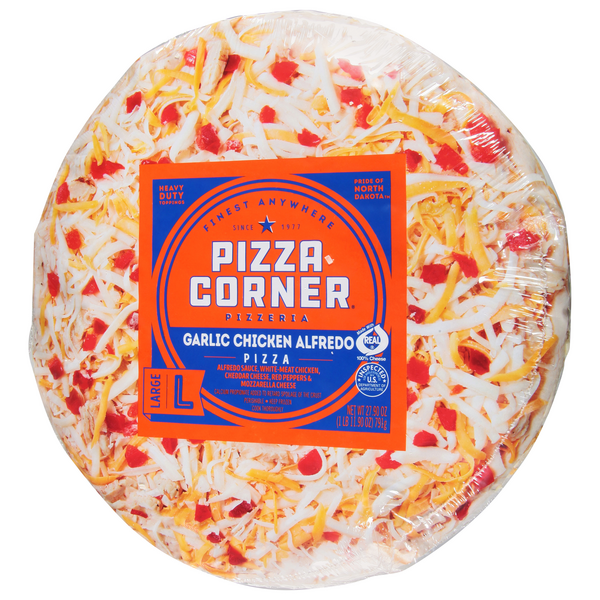 Pizza Corner Pizza, Alfredo Garlic White Chicken White Pizza | Hy