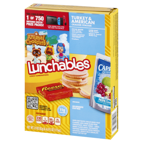 Lunchables Turkey Reduced Fat Cheddar Cheese Cracker Stackers Meal Kit ...