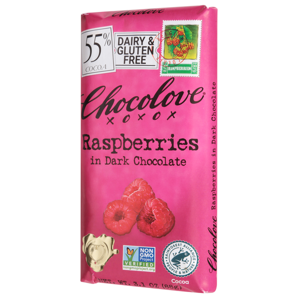 Chocolove 55% Cocoa Raspberries Dark Chocolate 3.1 oz | Hy-Vee