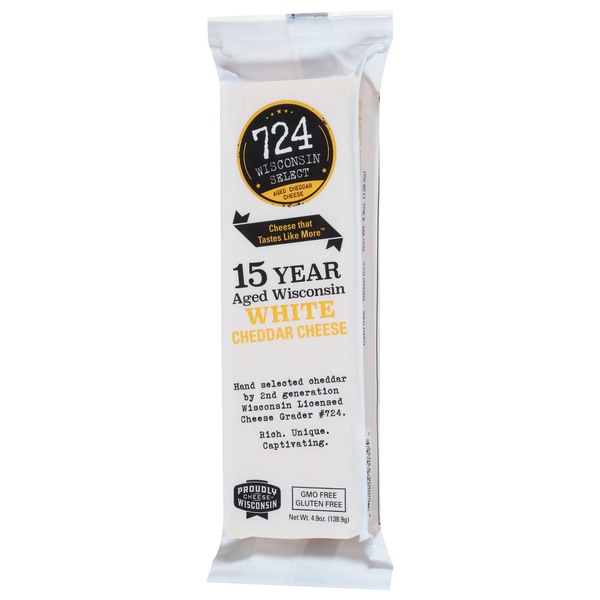 724 Wisconsin Select 15 Year Aged Wisconsin White Cheddar Cheese