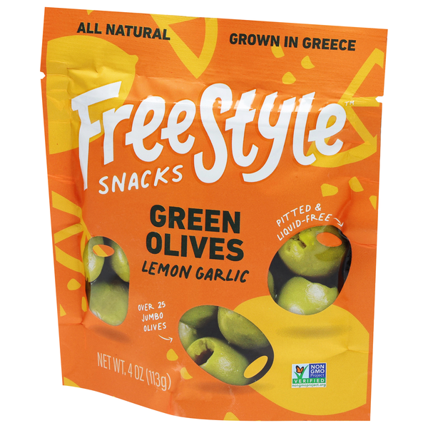 FreeStyle Lemon Garlic Green Olives | Hy-Vee Aisles Online Grocery