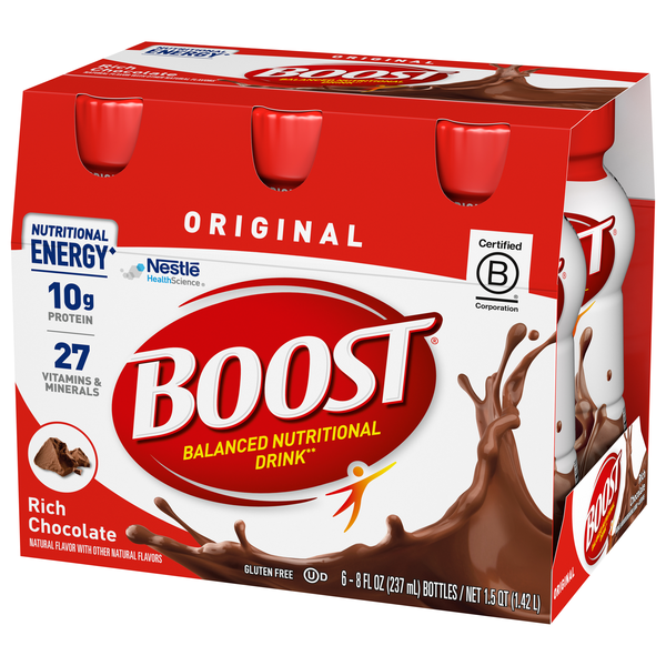Boost Complete Boost Original Rich Chocolate Complete Nutritional Drink 6Pk | Hy-Vee ...