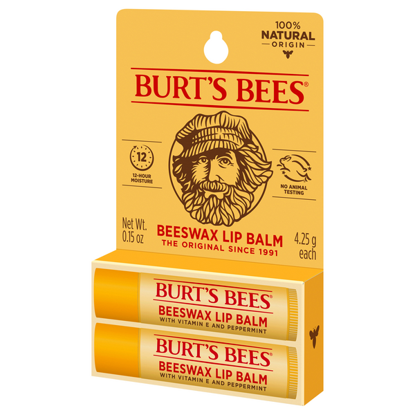 Burt's Bees Beeswax Lip Balm's W/ Vitamin E & Peppermint (Lot Of 8 + 1  FREE) New