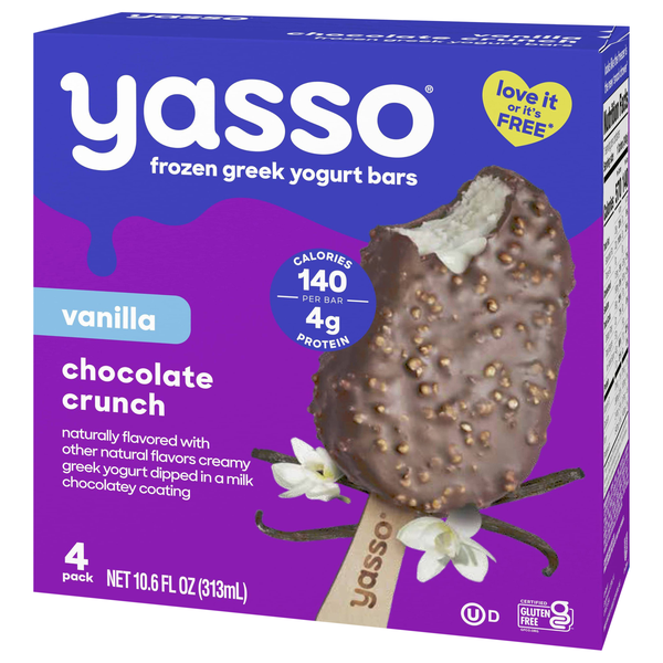 Yas Yasso Yogurt Bars, Vanilla Chocolate Crunch, 4-2.65 fl oz | Hy-Vee