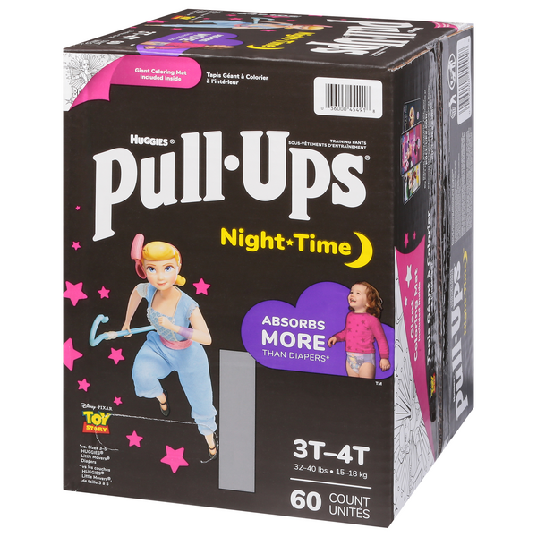 Huggies Pull-Ups Training Pants, 3t-4t Girls, Case Of 88