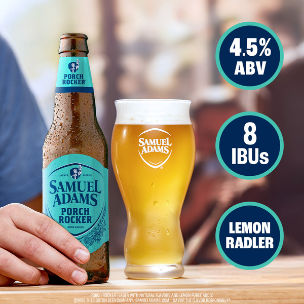 Samuel Adams Porch Rocker Lemon Radler Seasonal Beer (12 fl. oz