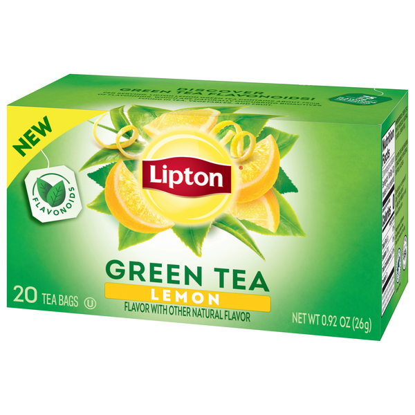 Lipton Lemon Green Tea, 20 Tea Bags | Hy-Vee Aisles Online Grocery