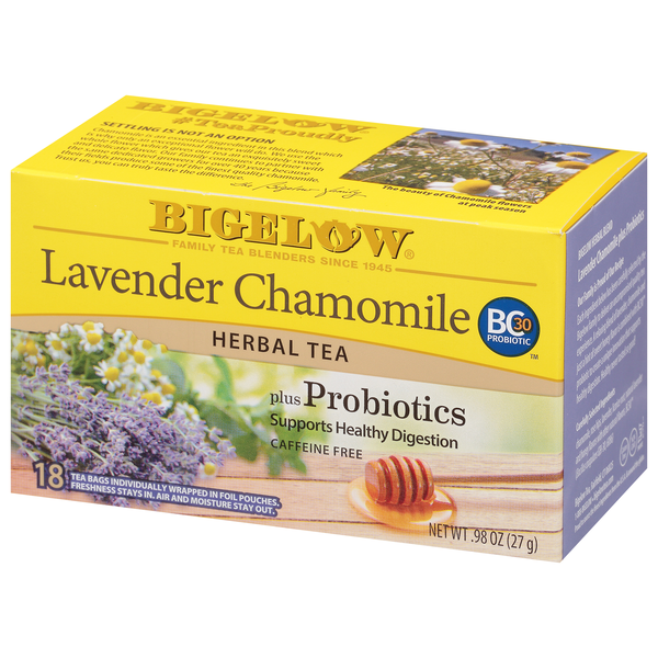 Bigelow Lavender Chamomile plus Probiotics, Caffeine Free Herbal