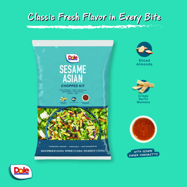 Dole Sesame Asian Chopped Salad Kit, 12.25oz | Hy-Vee Aisles