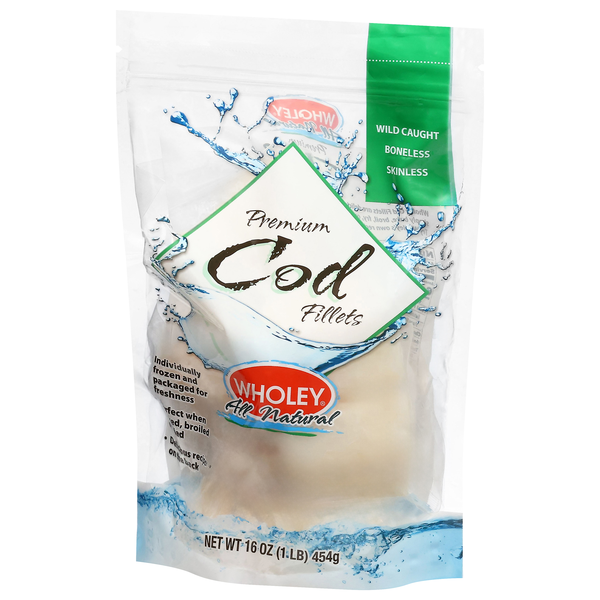 Wholey Cod Wholey Wild Caught Boneless Skinless Premium Cod Fillets 16 oz | Hy-Vee ...