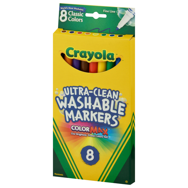 Creative Colors Markers - 8Ct -Broad Tip - Washable