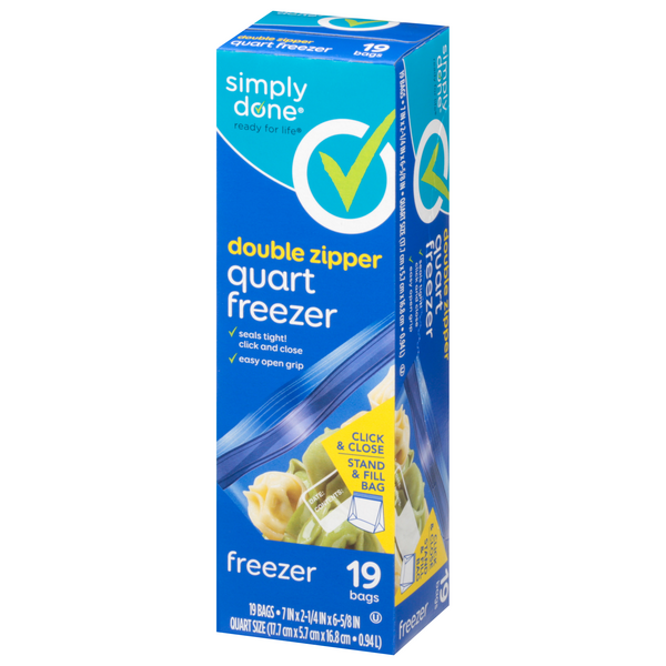 Simply Done Freezer Bags, Double Zipper, Gallon, Big Pack