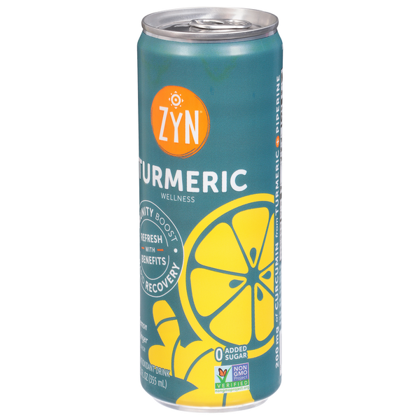 Zyn Turmeric Wellness Lemon Ginger Flavor Antioxidant Drink 12 fl