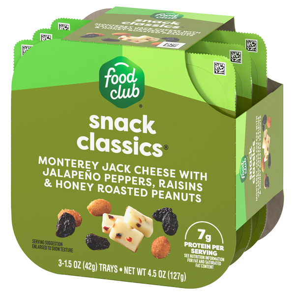 Food Club Snack Classics, Pepper Jack Cheese, Raisins & Honey