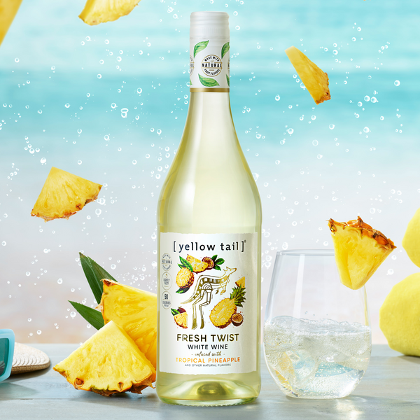Yellow Tail Fresh Twist Tropical Pineapple Flavored Wine Australia