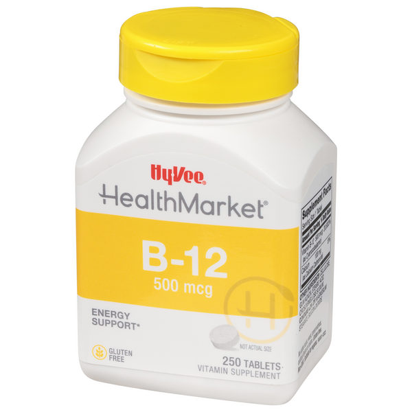 Hy-Vee HealthMarket Vitamin B12 500mcg Tablets | Hy-Vee Aisles Online ...