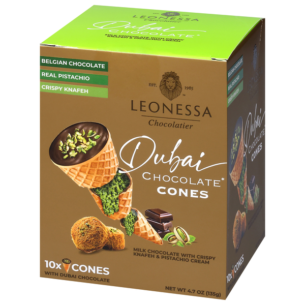 Leonessa Dubai Chocolate Cones | Hy-Vee Aisles Online Grocery Shopping