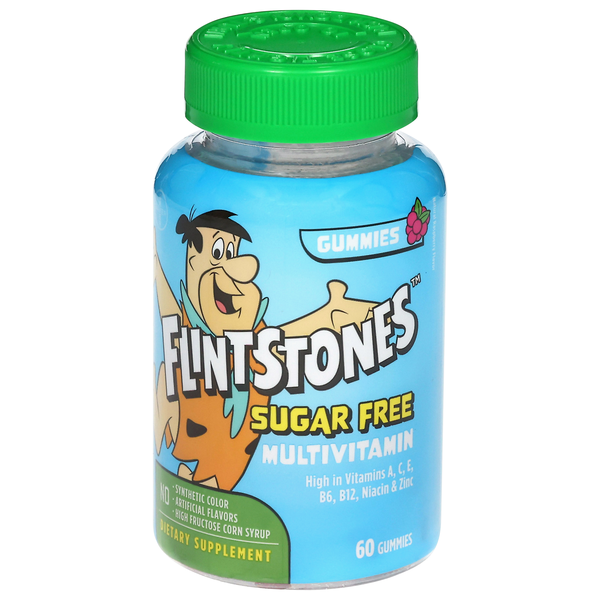 Flintstones Sugar Free Natural Raspberry Flavor Multivitamin Gummies ...