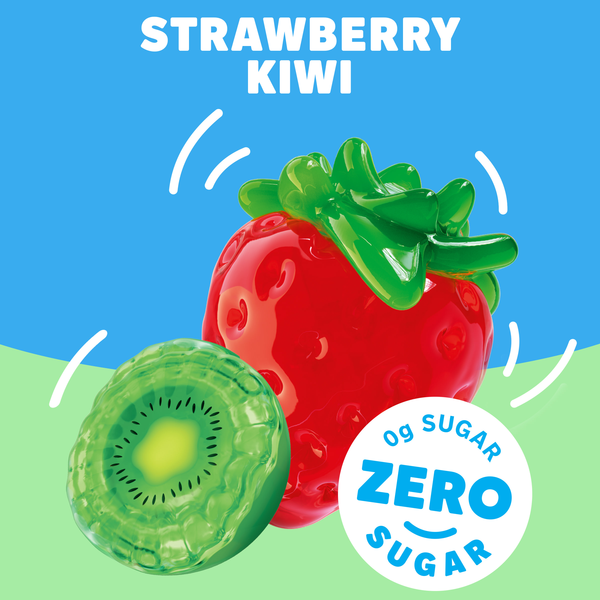 Jell-O Sugar Free Strawberry-Kiwi Low Calorie Gelatin Snacks 4Ct