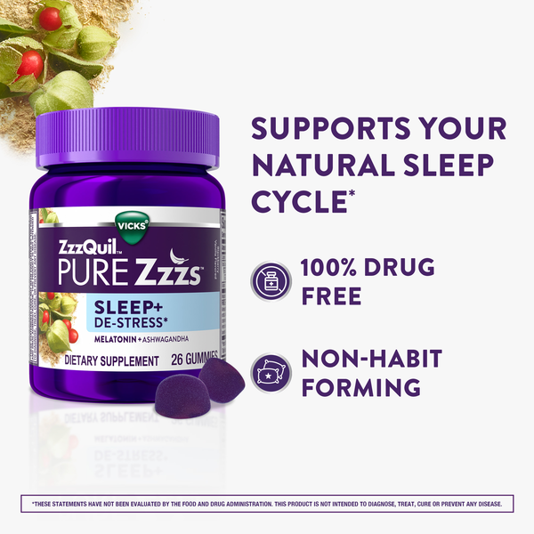 MEDULLA　叶 Pure Zzzs Sleep+ De-Stress Gummies | ZzzQuil
