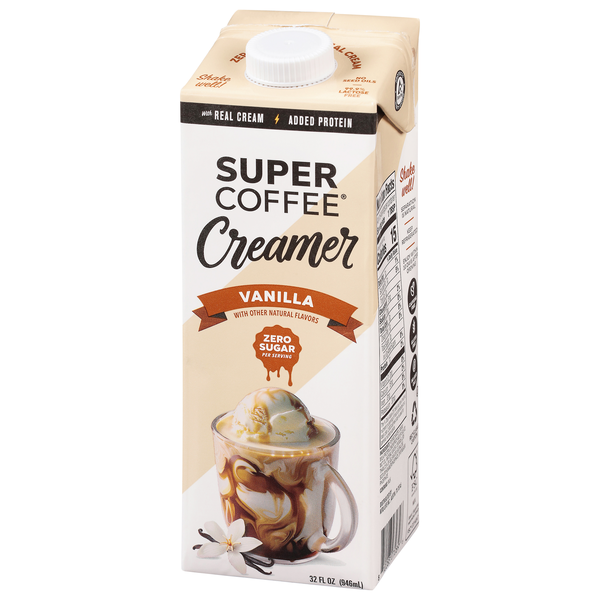 Super Coffee Zero Sugar Vanilla Creamer 32 fl oz | Hy-Vee Aisles