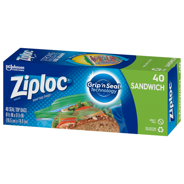 Home Smart Zip Seal Sandwich Bag (50-Count) HS-00258 Pack of 24, Sandwich -  Jay C Food Stores