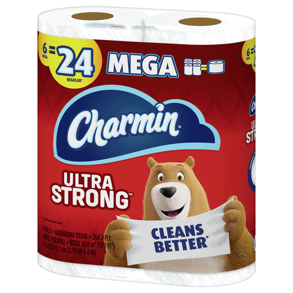 Save on Charmin Ultra Strong Super Mega Roll 2-Ply Toilet Paper Order  Online Delivery