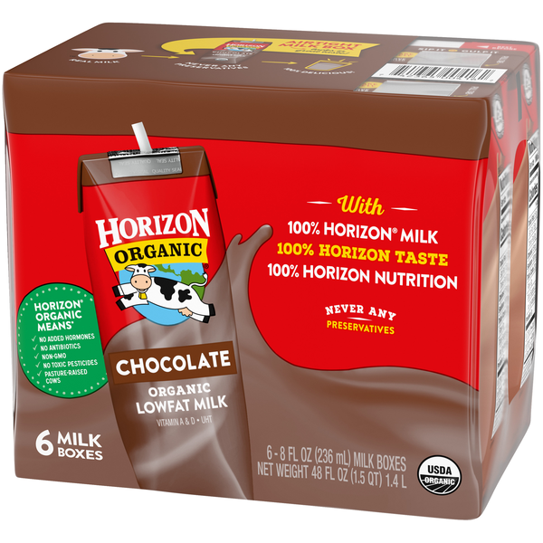 Horizon Organic Lowfat Chocolate Milk 6Pk | Hy-Vee Aisles Online