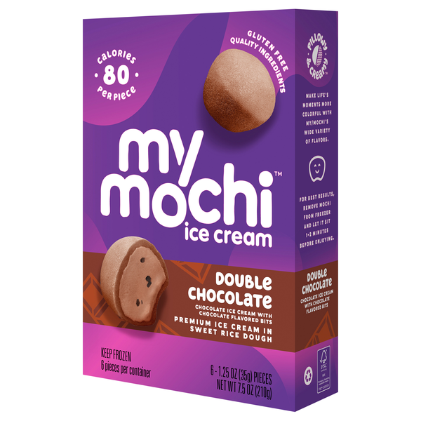 【時間指定不可】 - 6 Chocolate Double Cream Ice Mochi My/Mo 1.5 Pieces Oz アイドル