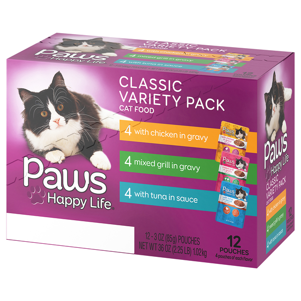 Paws Premium Variety Pack Cat Food 12Ct | Hy-Vee Aisles Online