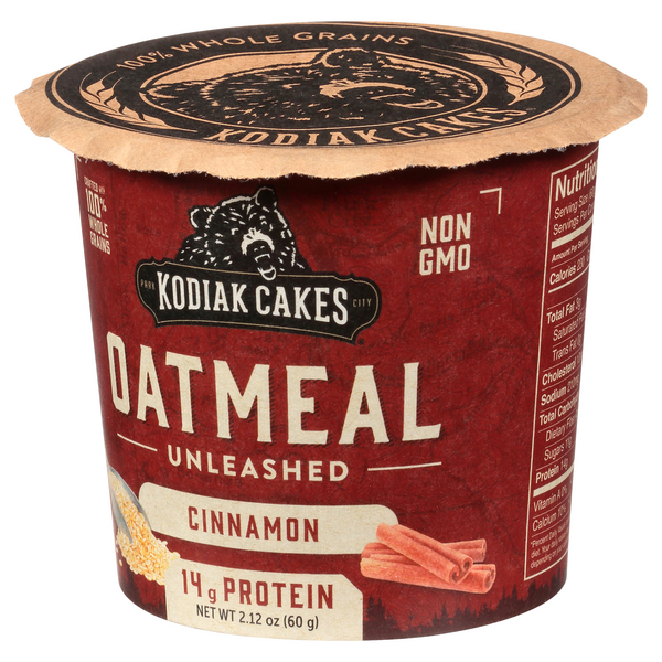 Kodiak Cakes Unleashed Oatmeal, Cinnamon - 2.12 oz