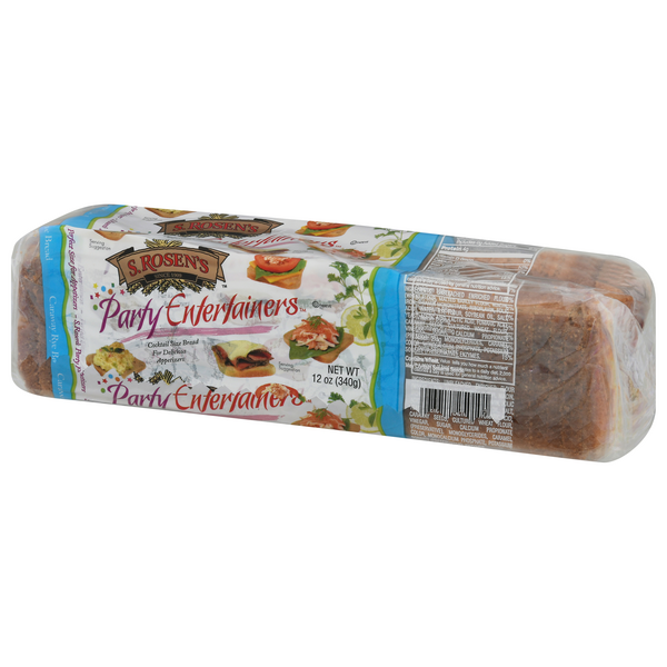 S. Rosen's Party Entertainers Cocktail Size Caraway Rye Bread 12 oz ...