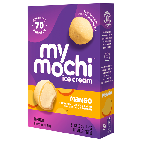 My/Mo Mochi Ice Cream Sweet Mango 6 - 1.5 Oz | Hy-Vee Aisles