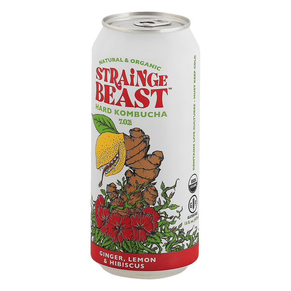 Strainge Beast Ginger, Lemon & Hibiscus Hard Kombucha | Hy