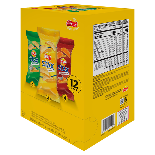 Frito Lays Stax Variety Packs 12-0.75 Oz | Hy-Vee Aisles Online