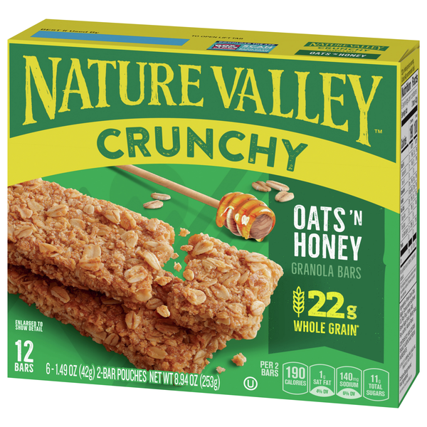 Nature Valley Oats 'n Honey Crunchy Granola Bars 6-1.49 oz Pouches