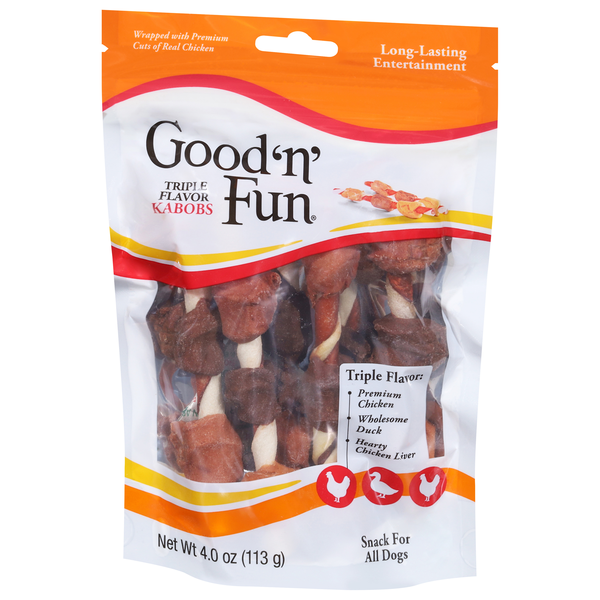 Good 'n' Fun Kabobs Triple Flavor Snack for All Dogs 4.0 oz | Hy
