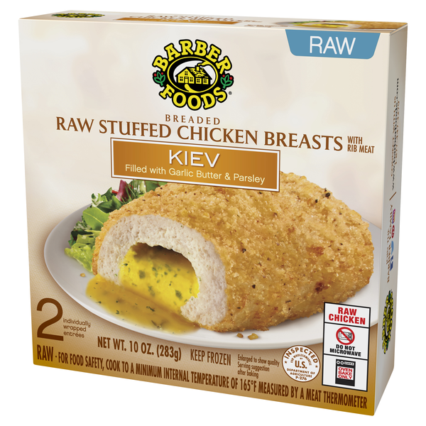 Barber Foods The Original Breaded Raw Stuffed Chicken Breasts Kiev