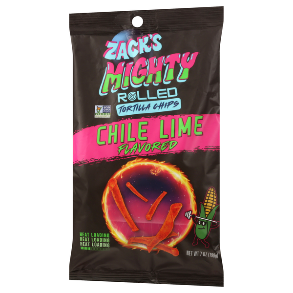 Zack's Mighty Rolled Tortilla Chips, Chile Lime Flavored | Hy-Vee