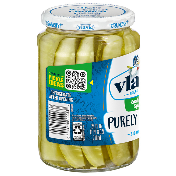 Vlasic Purely Pickles Kosher Dill Pickle Spears, Keto Friendly, 24