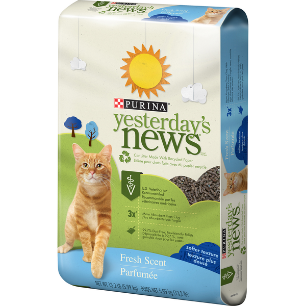 yesterday's news softer texture fresh scent cat litter