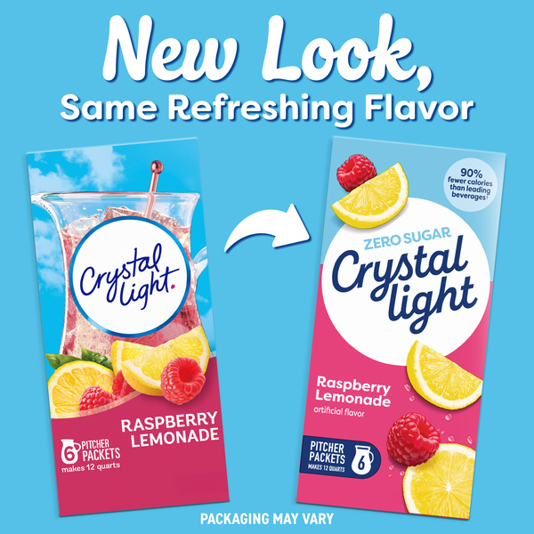 Crystal Raspberry Lemonade Crystal Light Raspberry Lemonade Drink Mix, 6 ct Pitcher Packets | Hy ...