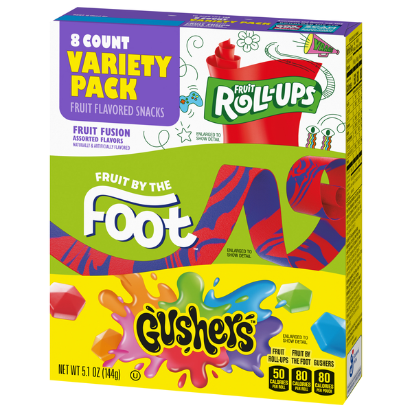 Betty Crocker Variety Pack Fruit Roll-Ups, Fruit by the Foot