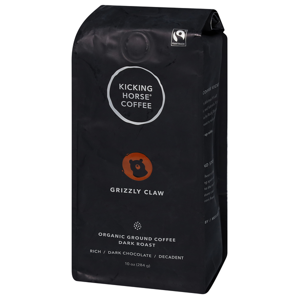Kicking Horse Coffee Organic Dark Roast Ground Grizzly Claw Coffee 10 ...