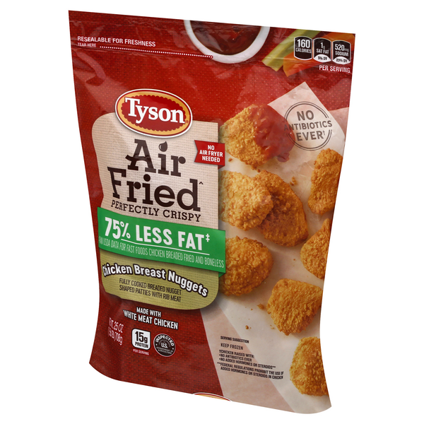 Tyson Air Fried Fully Cooked Breaded Chicken Breast Nuggets Hy Vee Aisles Online Grocery